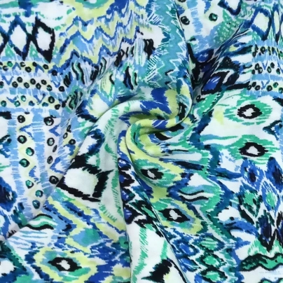 Tela fibrana estampada-Importadora textil Traberso