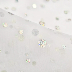 Tela organza holograma-Importadora textil traberso