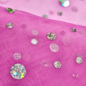 Tela organza holograma-Importadora textil traberso