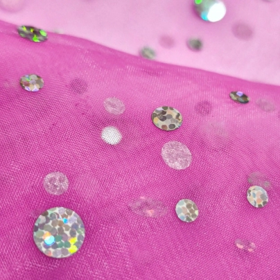 Tela organza holograma-Importadora textil traberso