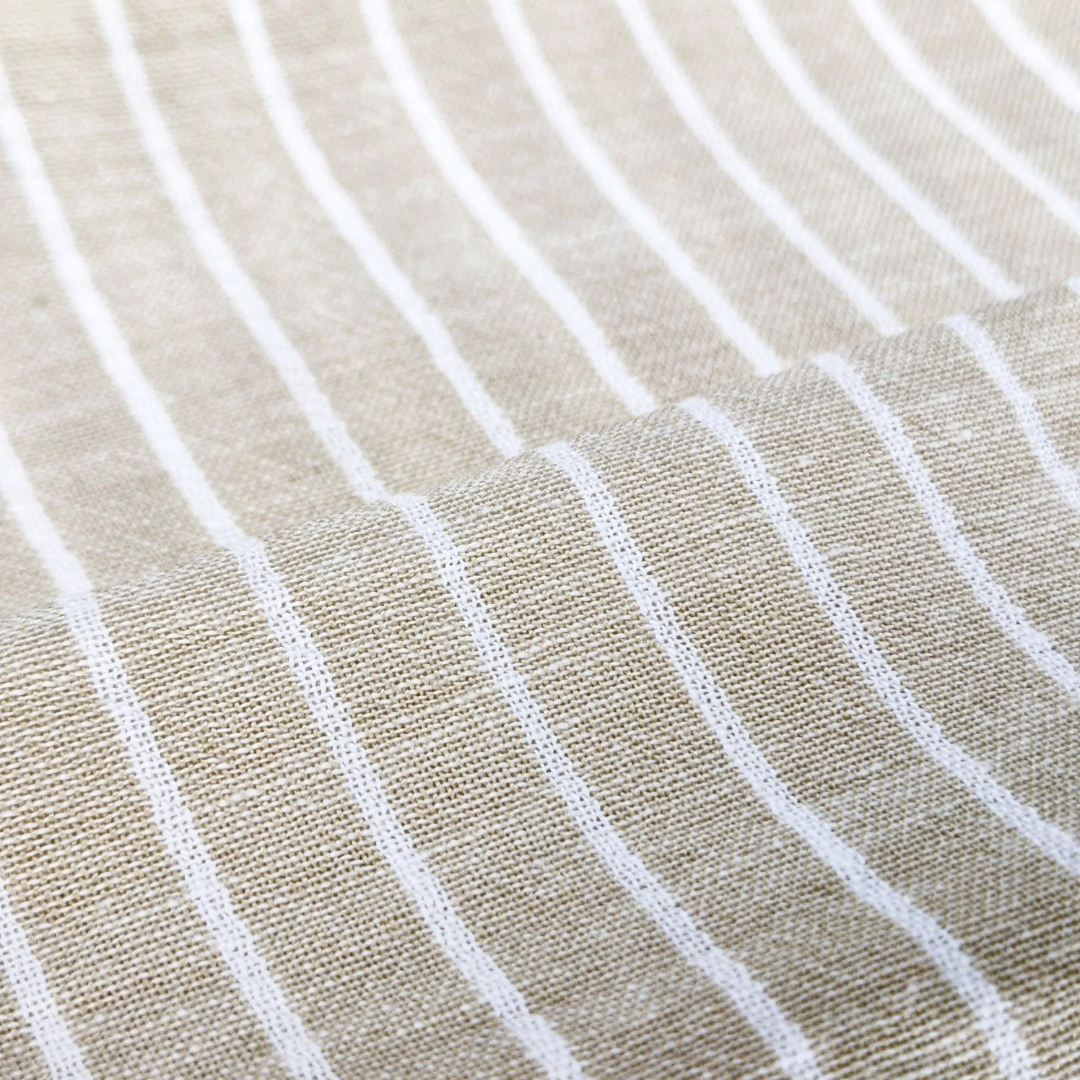Tela lino rayado-Importadora textil